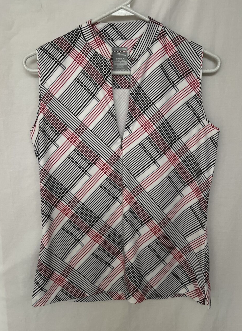 Page & Tuttle Cool Swing Sleeveless 1/4 zip Golf Athletic Shirt Women's Sz Small